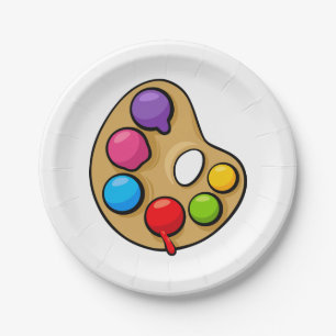 Assiettes En Carton Palette d'art peintres