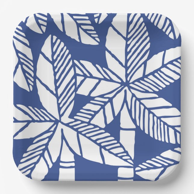 Assiettes En Carton Palm Tree Beach Party Tropical (Recto)