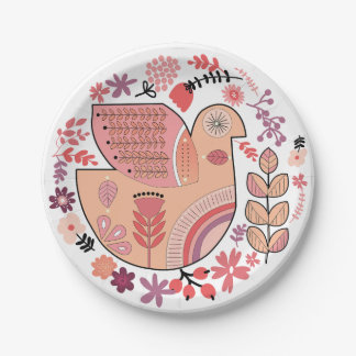 Assiettes En Carton  Paloma estilo folk