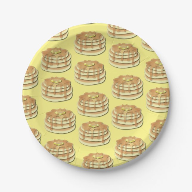 Assiettes En Carton Pancake Anniversaire Fête Flapjack Cute Enfants (Devant)