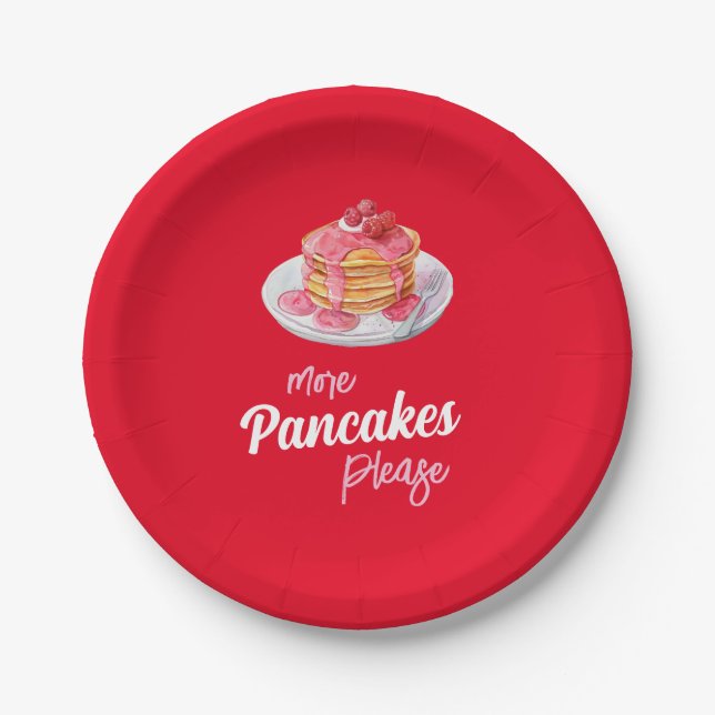 Assiettes En Carton Pancake Brunch Anniversaire (Devant)
