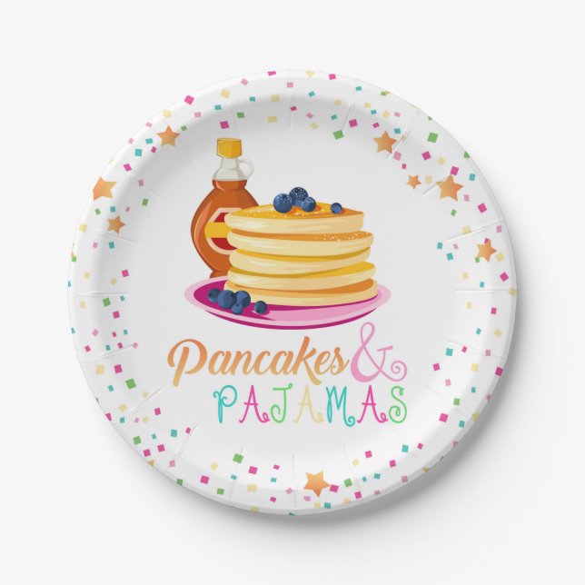 Assiettes En Carton Pancakes & Pajamas Plate (Devant)