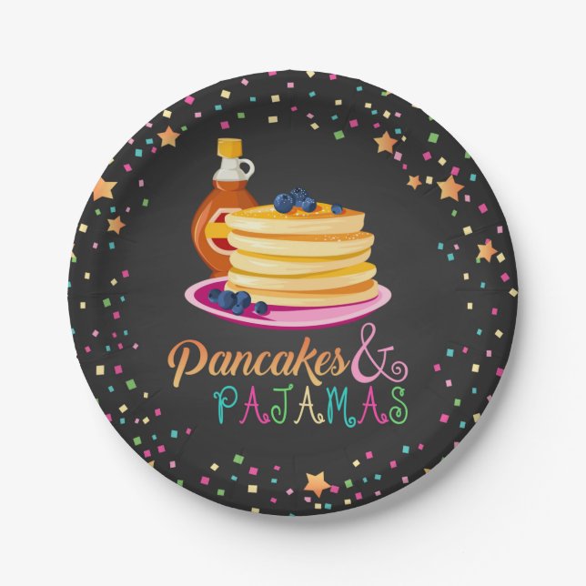 Assiettes En Carton Pancakes & Pajamas Plate - Blu (Devant)
