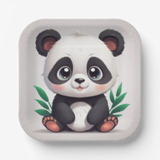 Assiettes En Carton Panda adorable