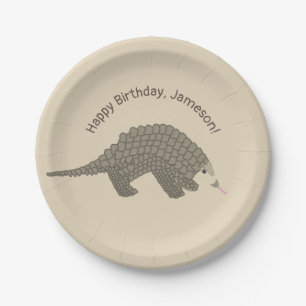 Assiettes En Carton Pangolins Plaques papier fête d'anniversaire