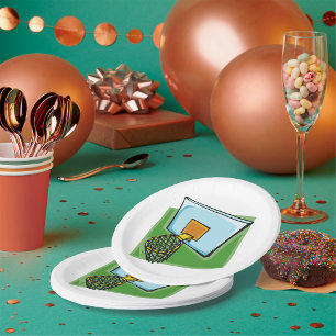 Assiettes En Carton Panier De Basketball Sports Backboard Et Net