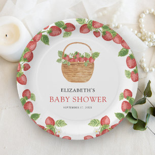 Assiettes En Carton Panier de fraises Berry Baby shower sucré