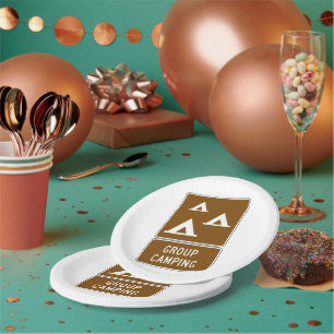 Assiettes En Carton Panneau de camping de groupe