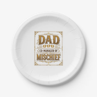 Assiettes En Carton Papa Co-gérant de la farce Conception de père drôl