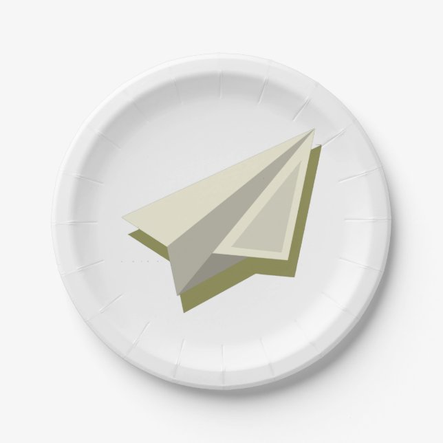 Assiettes En Carton Paper Plane Design (Devant)