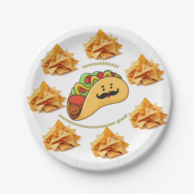 Assiettes En Carton Paper Plates,  Tacos Tortilla Chips (Devant)