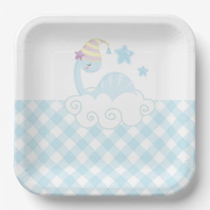 Assiettes En Carton Papier couché Dinosaur