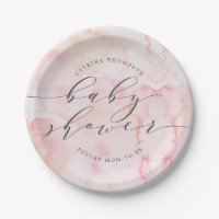 Papier de Baby shower Elegant Blush Watercolor