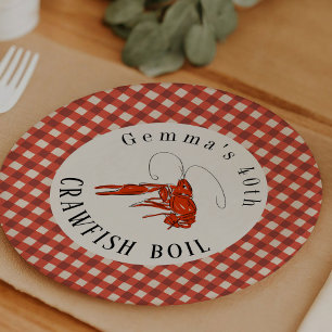 Assiettes En Carton Papier de fête de fruits de mer Bouillie de écrevi