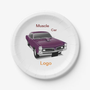 Assiettes En Carton #PapierPlaque #MuscleCar #PapierDesignVoiture