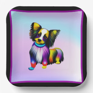 Assiettes En Carton Papillion Pop Art Pastel