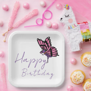 Assiettes En Carton Papillon