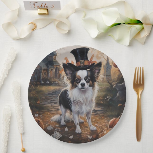 Assiettes En Carton Papillon Citrouille Halloween effroi (Mariage)