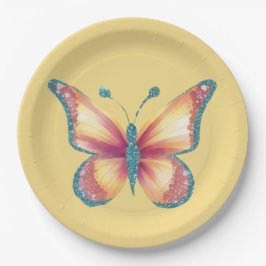 Assiettes En Carton Papillon gai