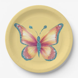 Assiettes En Carton Papillon gai