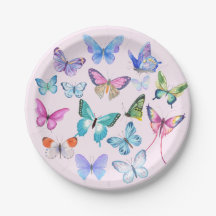 Papillon, nature, printemps, rose