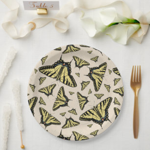 Assiettes En Carton Papillons à queue jaune du sud-ouest partout