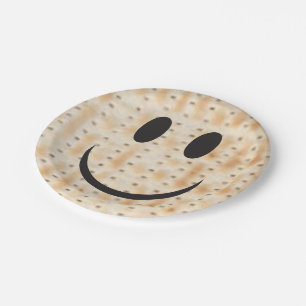 Assiettes En Carton Pâque Happy Matzah Plaque papier