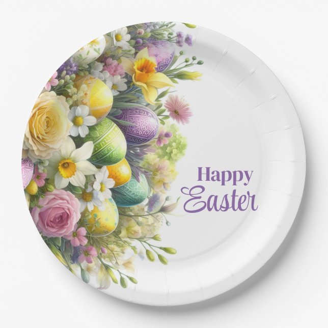 Assiettes En Carton Pâques (Devant)