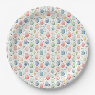 Assiettes En Carton Pâques Egg Pastel Serenade