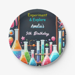 Assiettes En Carton Par Fun Lab Kids Geek Nerd Mad Science 9e annivers