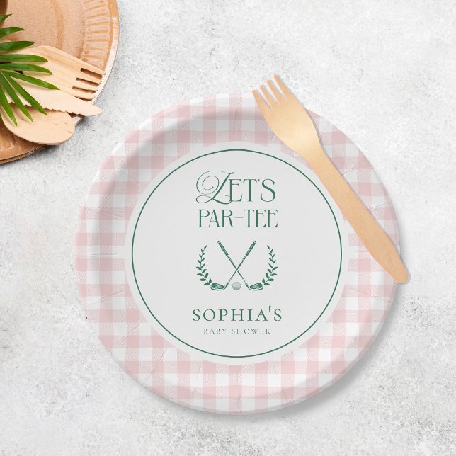 Assiettes En Carton Par-Tee Preppy Golf Girl Baby shower (Créateur téléchargé)