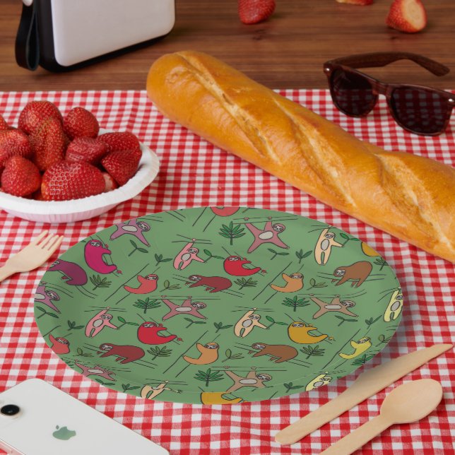 Assiettes En Carton Parcelles de jungle (Pique-nique)