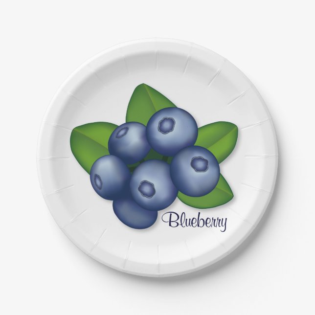 Assiettes En Carton Parfait pour Blueberry Pie Party (Devant)