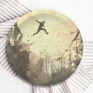 Assiettes En Carton Parkour Urban Free Runing Free Styling Art Sepia