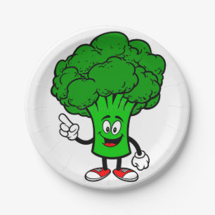 Assiettes En Carton Parler de plaque Broccoli