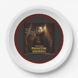 Assiettes En Carton Parodie de l'Opéra Fantôme Écureuil
