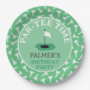 Assiettes En Carton Partee Time Golfing Anniversaire