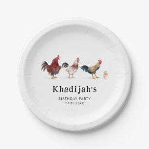 Assiettes En Carton Parti Anniversaire de enfant de poulet