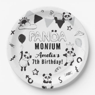 Assiettes En Carton Parti Anniversaire de enfant Unisex Fun Panda-Moni