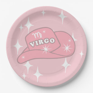 Assiettes En Carton Parti Casquette Virgo Zodiac rose
