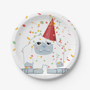 Assiettes En Carton Parti Confetti Yeti