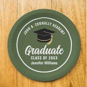 Assiettes En Carton Parti de graduation écologique de l'armée personna