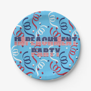 Assiettes En Carton Parti de l'impeachment de Trump