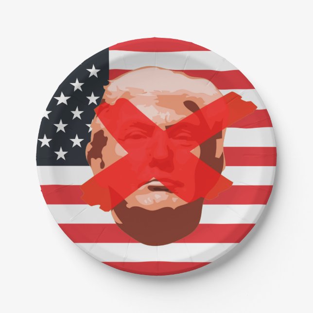 Assiettes En Carton Parti de l'impeachment de Trump (Devant)