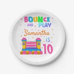 Assiettes En Carton Parti du jour de Bounce House