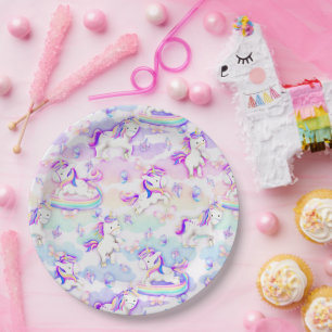 Assiettes En Carton Parti Unicorn