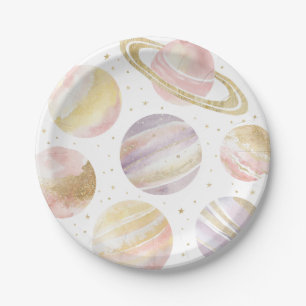 Assiettes En Carton Partie d'anniversaire de l'espace extra-atmosphéri