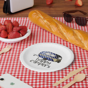 Assiettes En Carton partie d'art de mot de Happy Campers