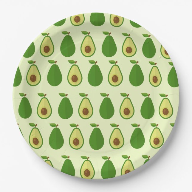 Assiettes En Carton Partie d'avocat 9" plats (Devant)
