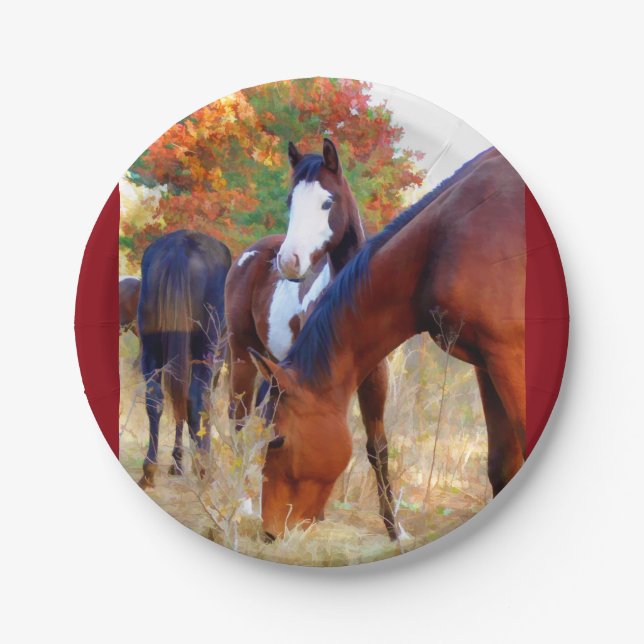 Assiettes En Carton Partie de cheval (Devant)